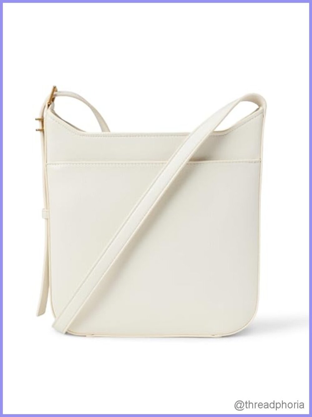 Womens Faux Leather Sling Crossbody Bag Zipper Closure
